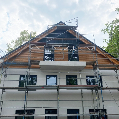 Giebelverkleidung am Neubau