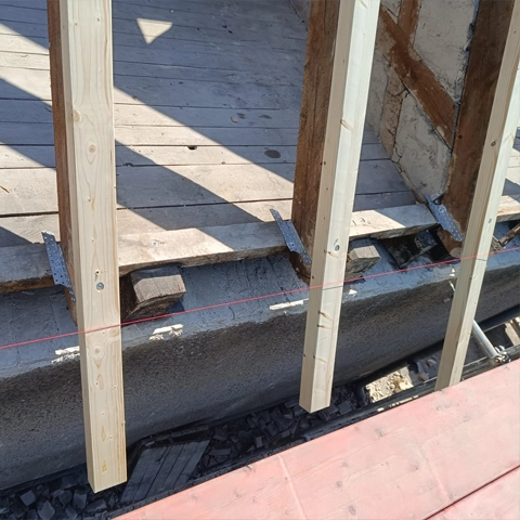 Restauration eines Dachstuhles
